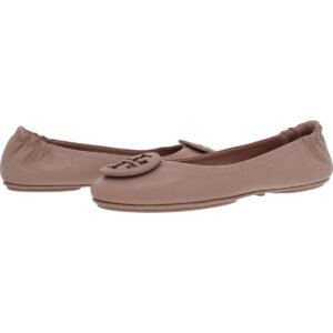 Tory Burch Women's Minnie Travel Napa Leather Slip On Round Toe Ballet Flat