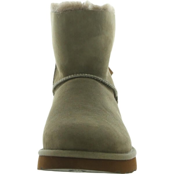 Ugg Mini Bailey Bow II Women's Suede Fur Lined Booties with Satin Back Bow - Image 3