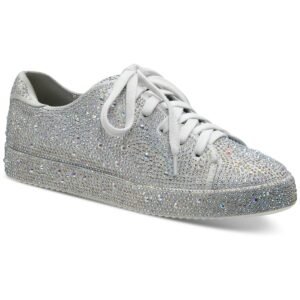 INC Womens Lola Faux Leather Embellished Casual And Fashion Sneakers