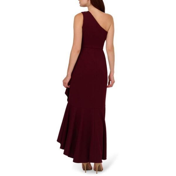 Papell Studio by Adrianna Papell Womens Embellished One Shoulder Evening Dress - Image 2