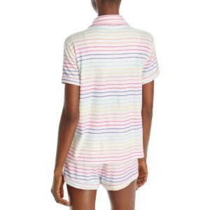Aqua Womens Striped 2PC Short Set