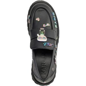 Karl Lagerfeld Paris Womens Gaston Leather Loafers