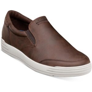 Nunn Bush Mens Kore City Walk Faux Leather Slip-On Oxfords